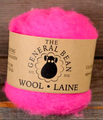 The General Bean - Needle Felting Wool - Hot Pink