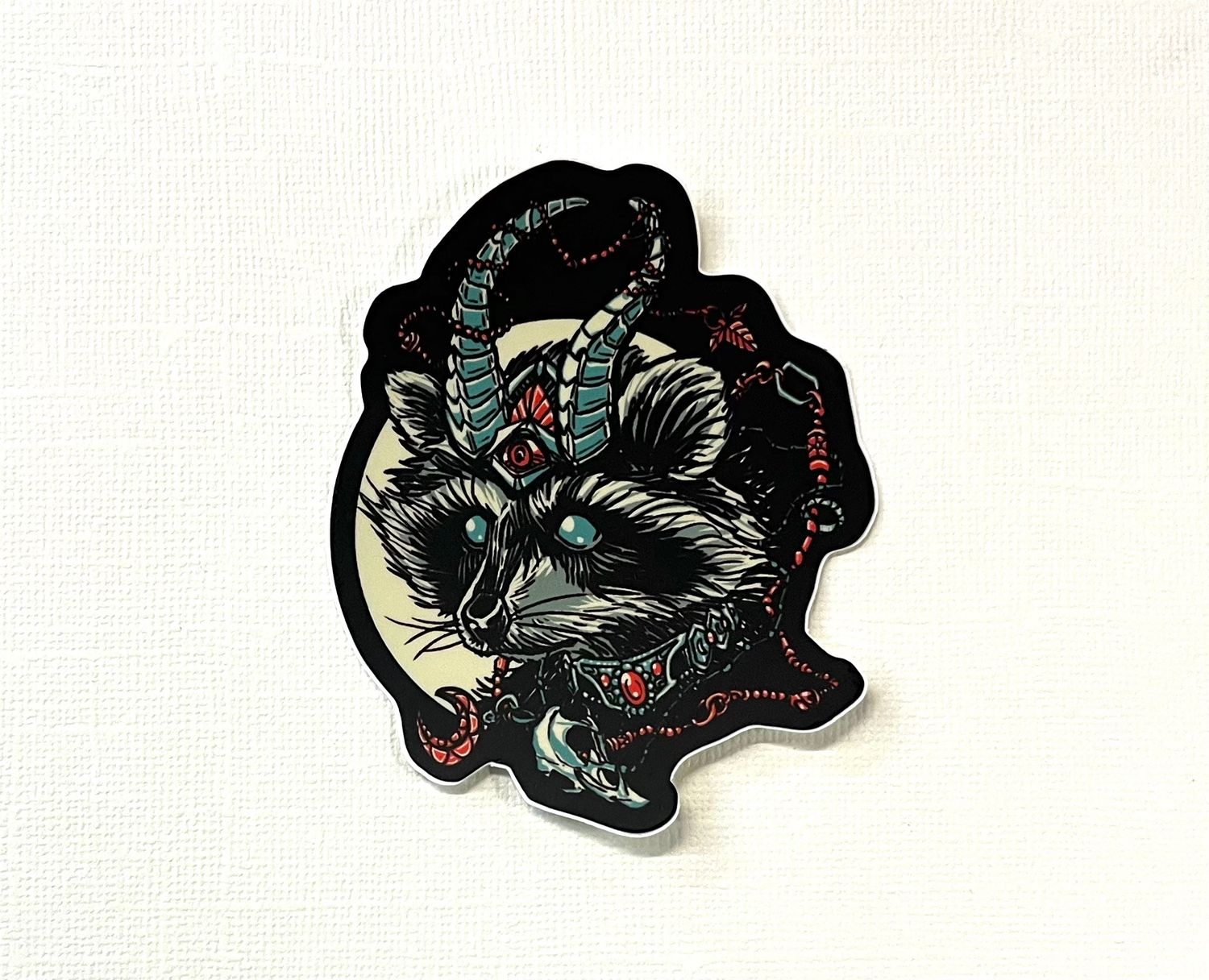 Occult Raccoon - Sticker by Kyle Sauter