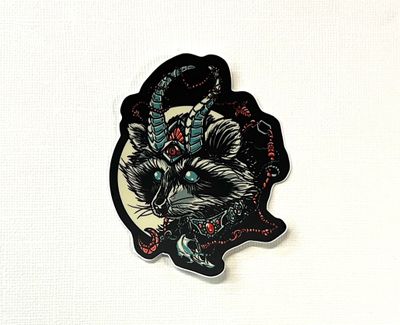 Occult Raccoon - Sticker by Kyle Sauter