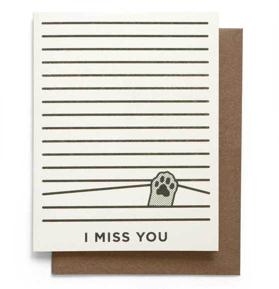 I Miss You Greeting Card by Smarty Pants Paper Co.