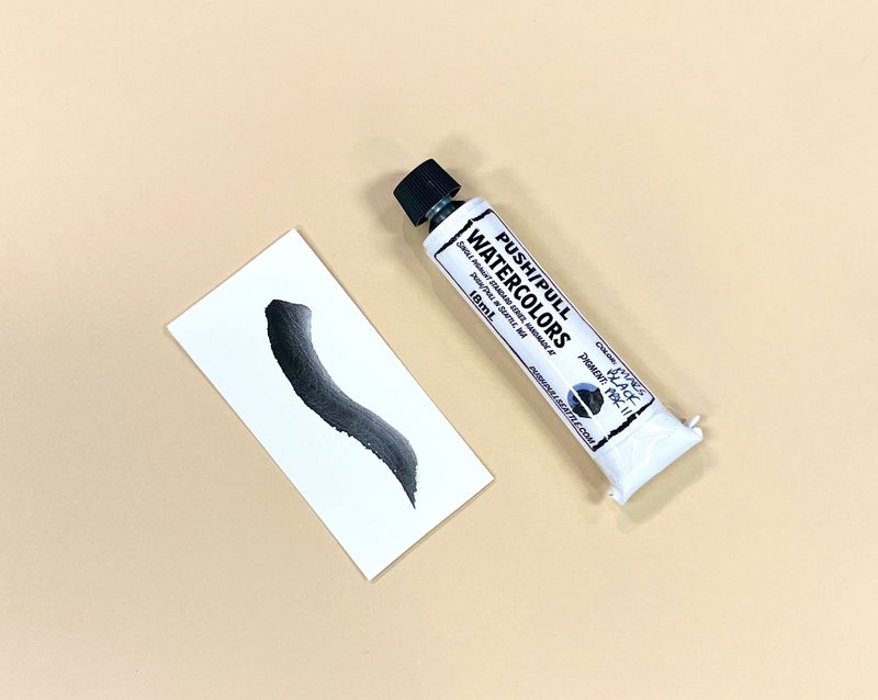 Push/Pull Watercolor 18ml Tube, Mars Black, Standard Series