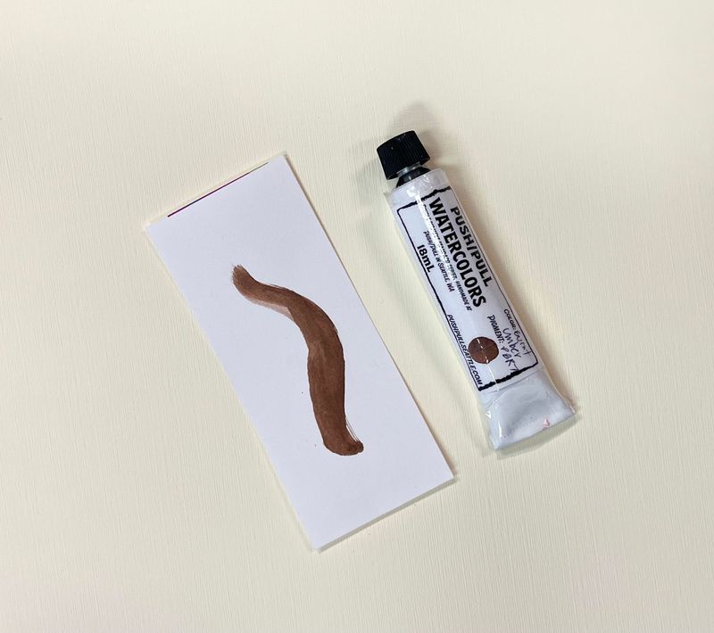 Push/Pull Watercolor 18ml Tube, Burnt Umber, Standard Series