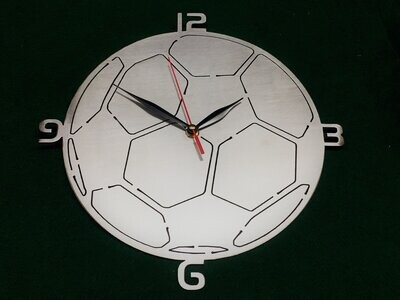 11" Soccer ball Clock Custom Made Metal Art Real Unique - Handmade in the USA