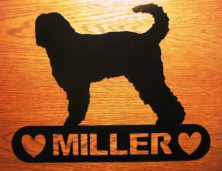 12" Labradoodle Metal Plaque Personalized w/YOUR NAME Metal Art Yard Decor! Dog House Sign - Handmade in the USA