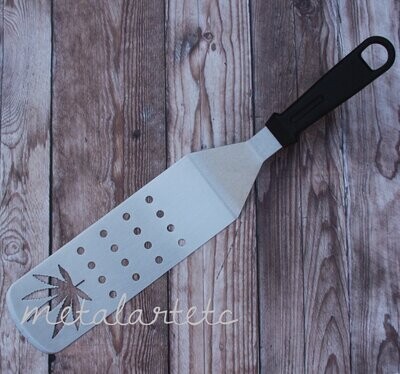 16" Stainless Steel Pot Leaf BBQ Spatula/Flipper Marijuana Weed Metal Art Gift - Handcrafted in the USA