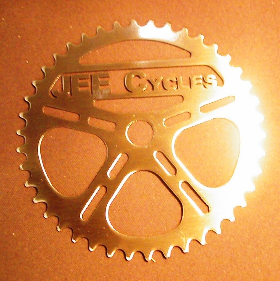 8" Bike Sprocket w/YOUR TEXT in Real Steel! Personalized Metal Art Man Cave Decor! Handmade in the USA