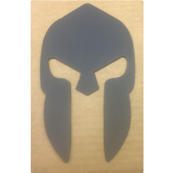8" Spartan Skull Metal Art Wall Decor for Man Cave - Handmade in the USA