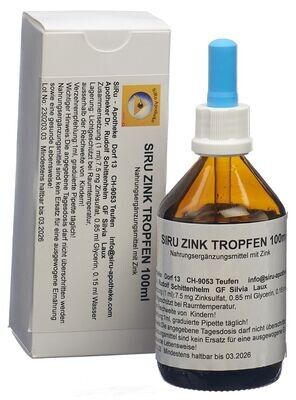 SiRu Zinksulfat 7.5mg/ml Flasche 100ml