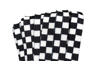 Шнурки by DERBY LACES - Checkered Black and White (244 cm)