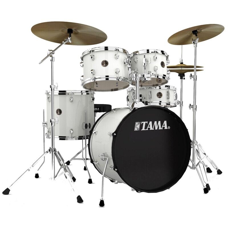 A Tama Rhythm Mate White  set cymbale
