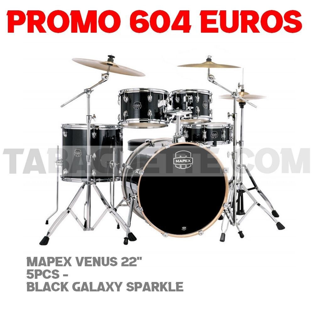 MAPEX VENUS 22"/5PCS - BLACK GALAXY SPARKLE