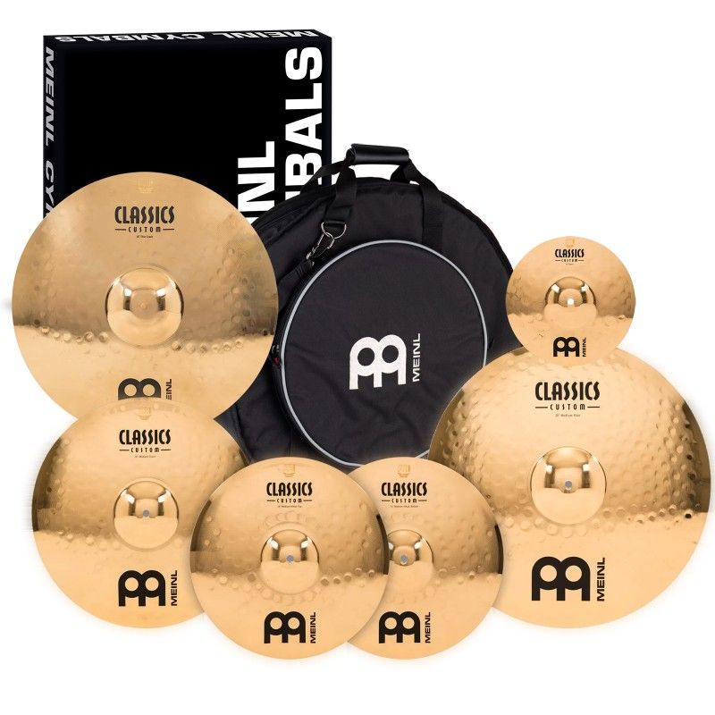 PACK  MEINL Classic Custom Brillant Expanded Set 10.14.16.18.20 + housses