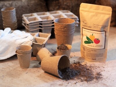 TOMATOES / PEAT SUBSTRATE / premium quality soil for seeding and planting tomatoes / hand made / 100g