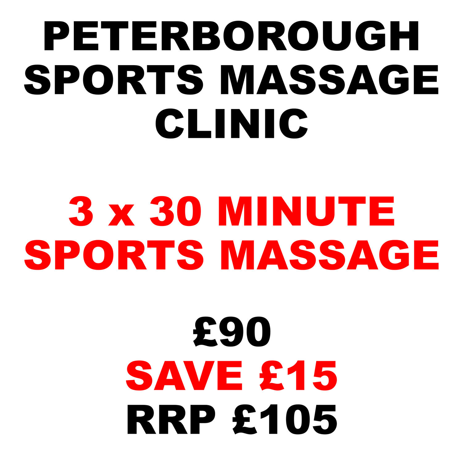 3 x 30 Minute Sports Massages