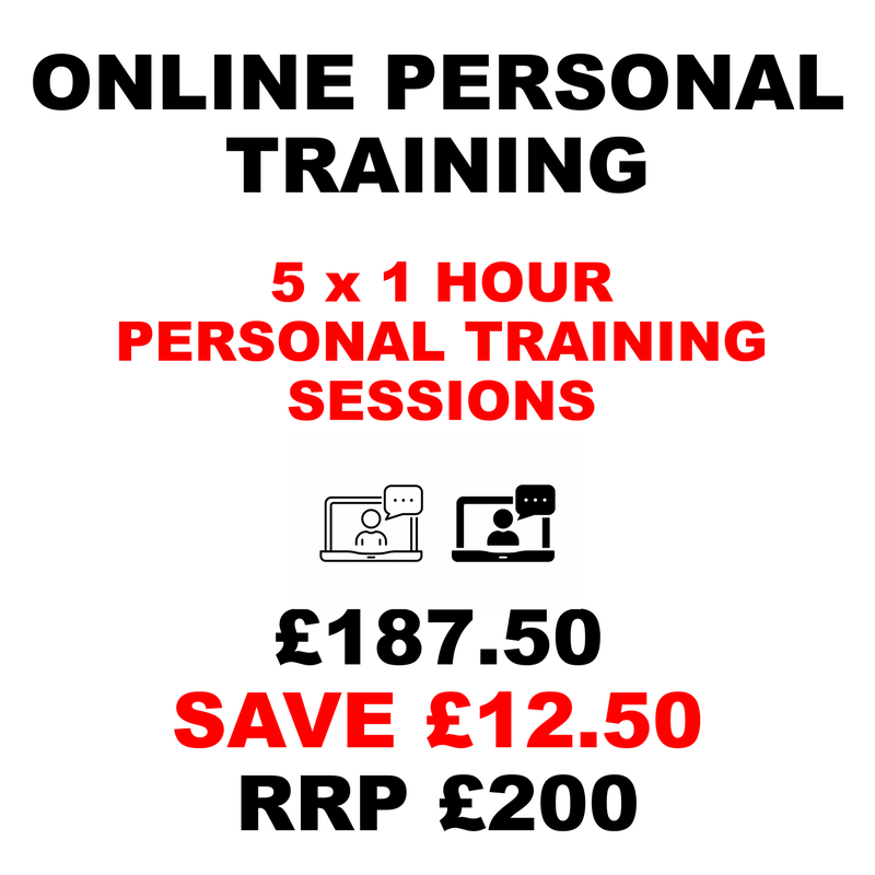 5 x 1 Hour Online Personal Training Sessions 5 x 1 Hour Online Personal Training Sessions