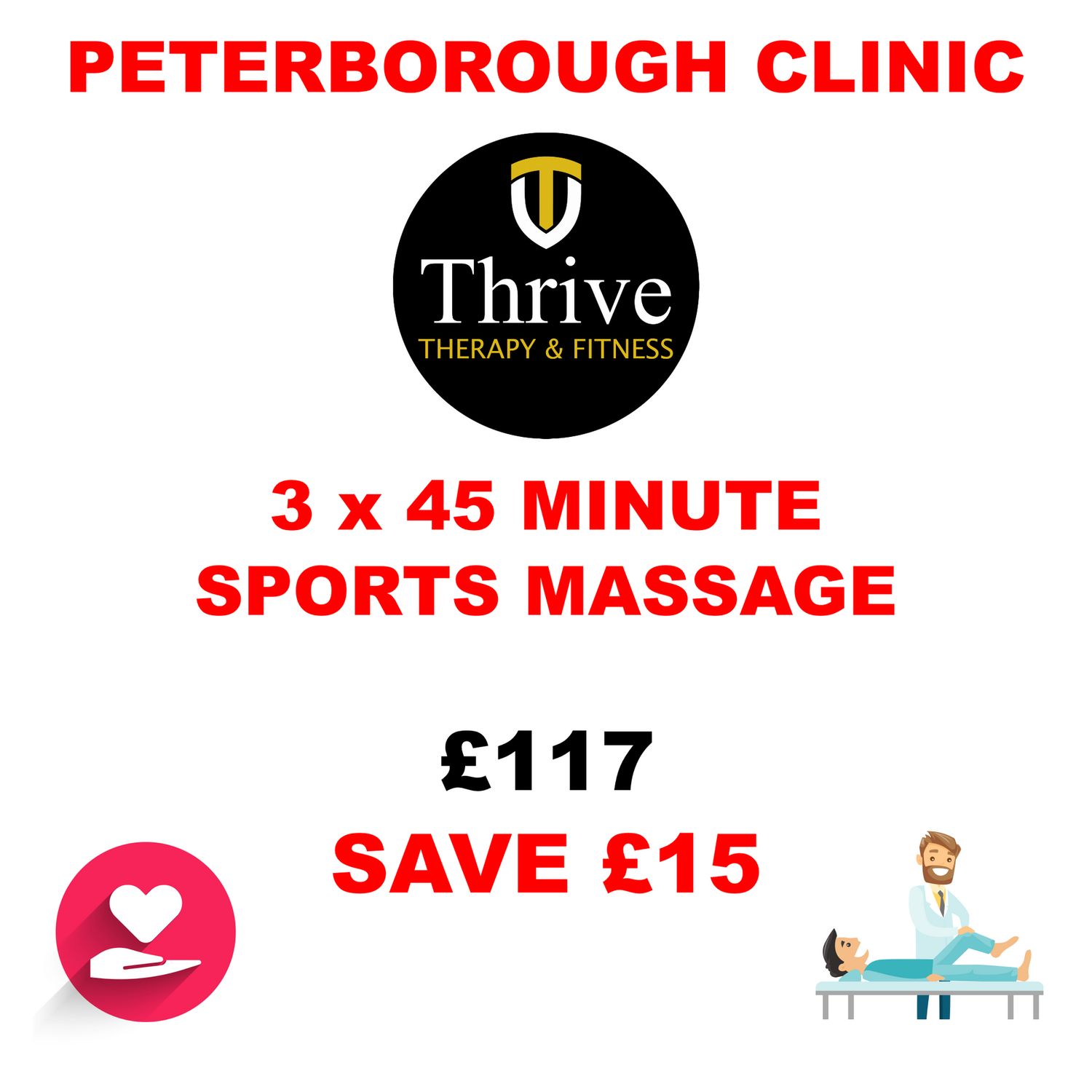 3 x 45 Minute Sports Massages
