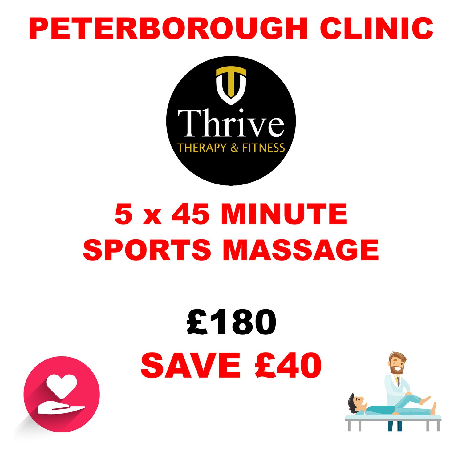 5 x 45 Minute Sports Massages
