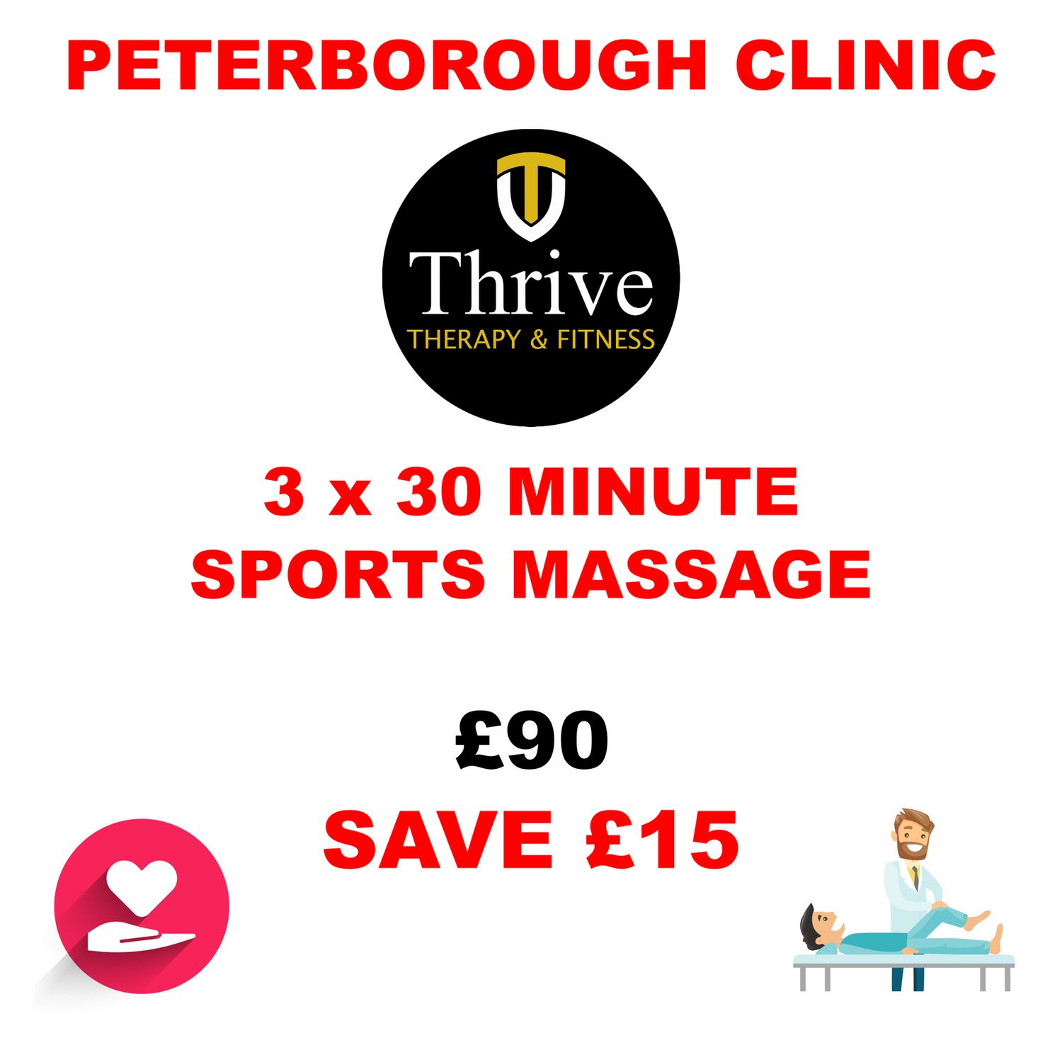 3 x 30 Minute Sports Massages