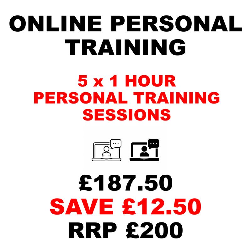5 x 1 Hour Online Personal Training Sessions