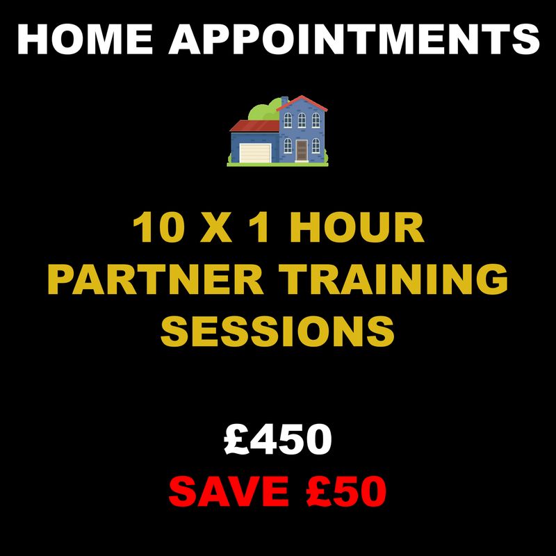 10 x 1 Hour Partner Training Sessions (Home Appointments) 10 x 1 Hour Partner Training Sessions (Home Appointments)