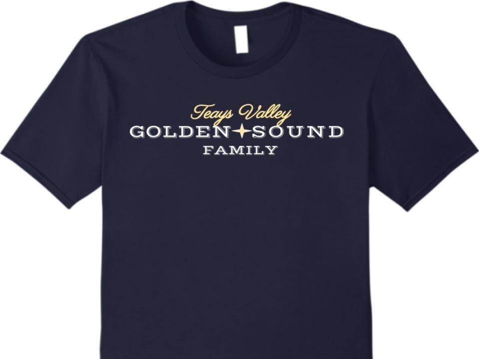 Golden Sound Family Design on Navy Apparel
