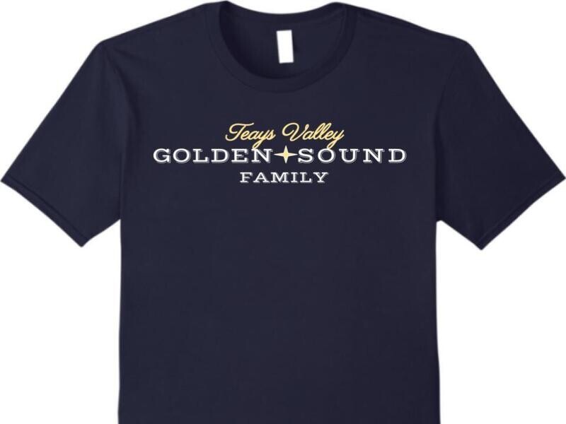 Golden Sound Family Design on Navy Apparel