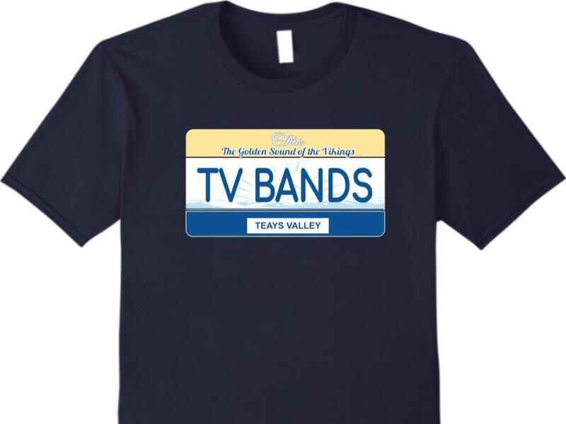 License Plate on Navy Apparel