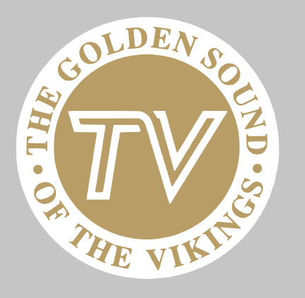 Golden Sound of the Vikings - Vinyl Sticker (white on gold)