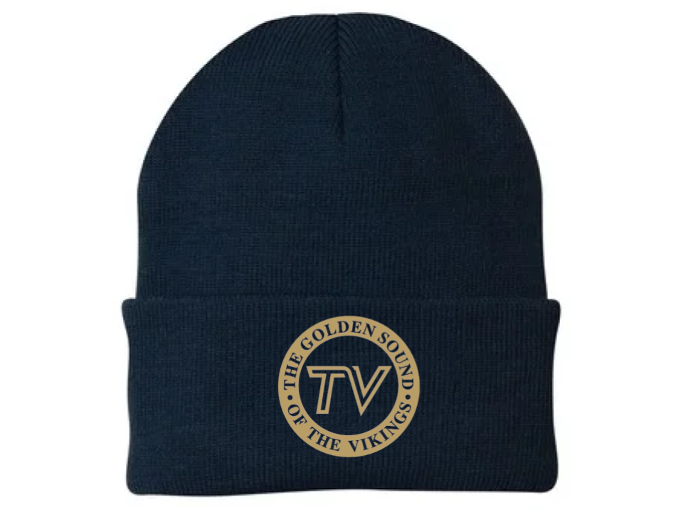 Golden Sound Embroidered Logo Beanie (Navy)