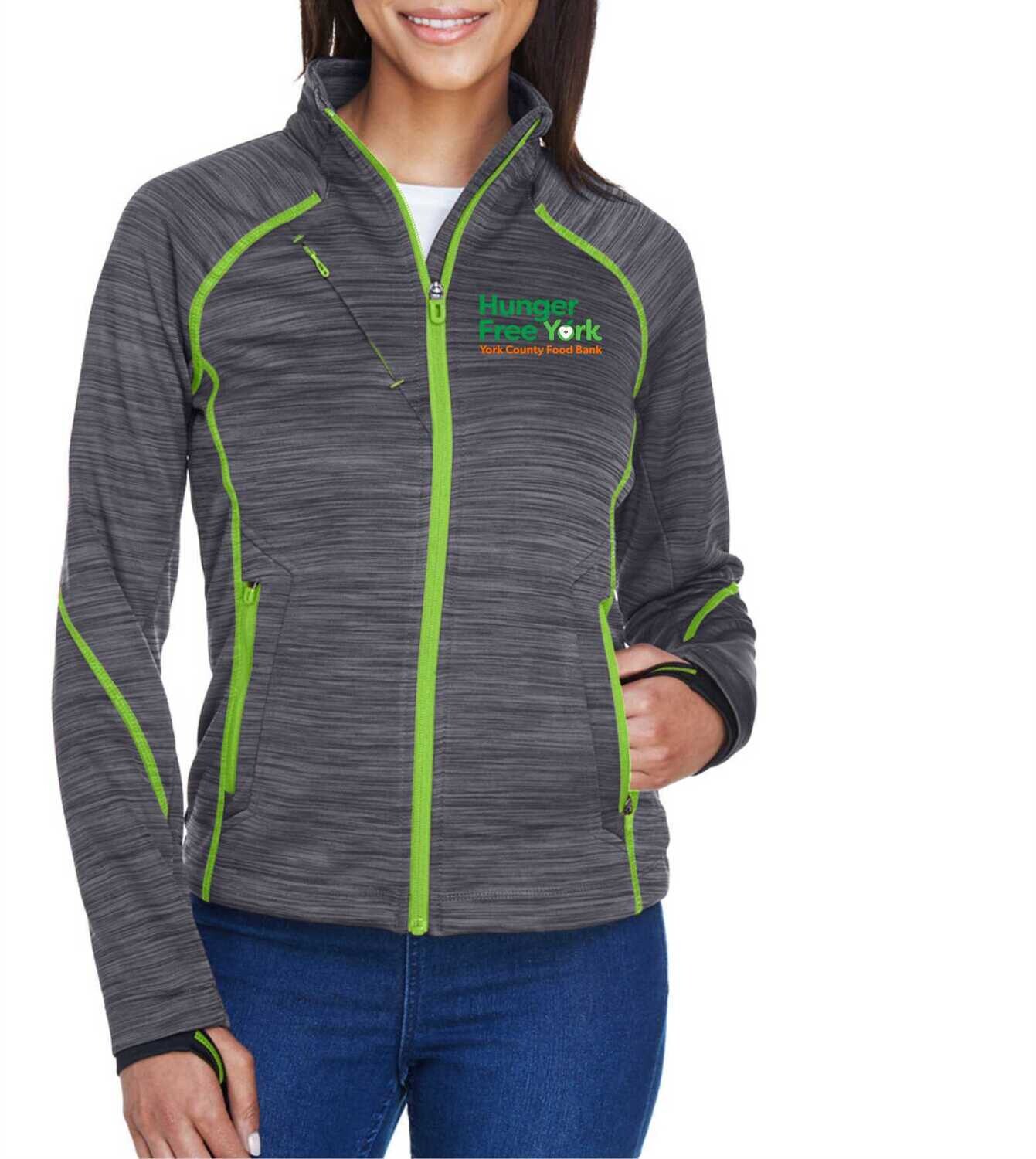 North End Ladies Flux Mélange Bonded Fleece Jacket