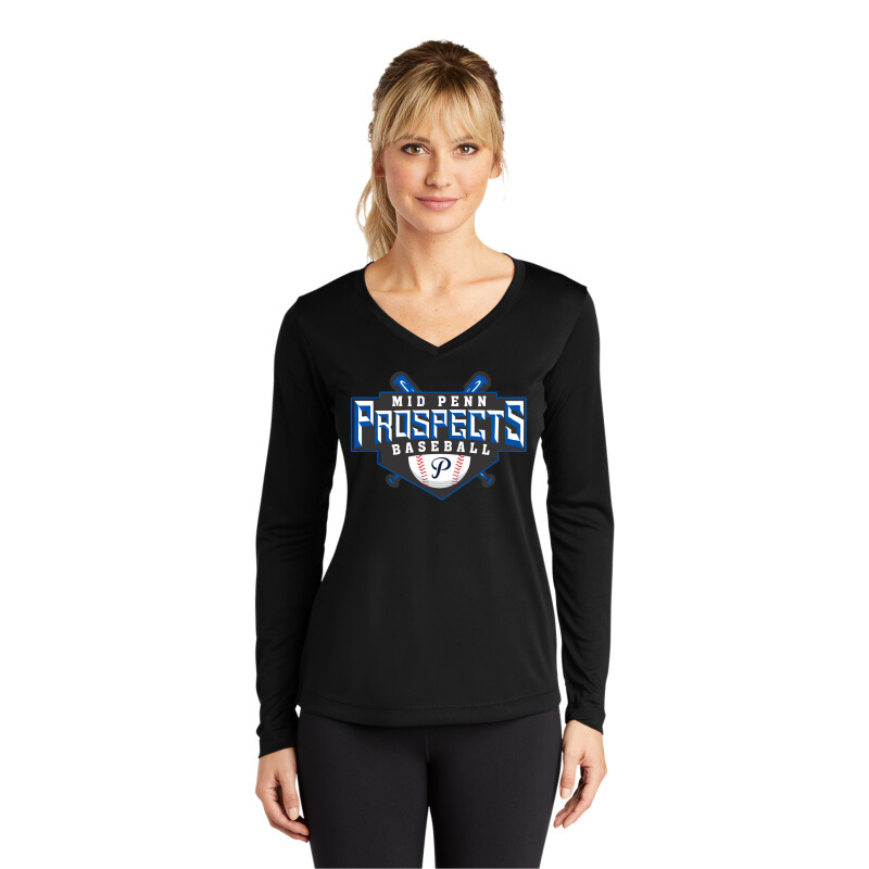 Sport-Tek Ladies Long Sleeve PosiCharge Competitor V-Neck Tee