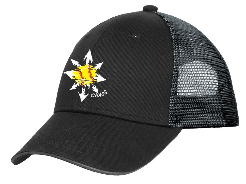 Double Mesh Snapback Sandwich Bill Cap