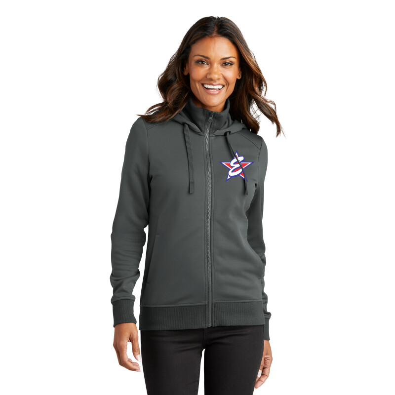 Port Authority Ladies Smooth Fleece Hooded Jacket