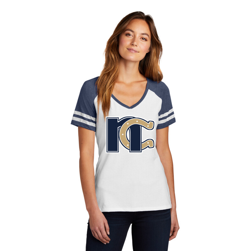 District LADIES Game V-Neck Tee