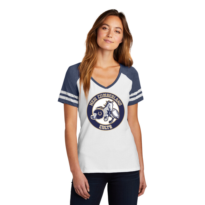 District LADIES Game V-Neck Tee