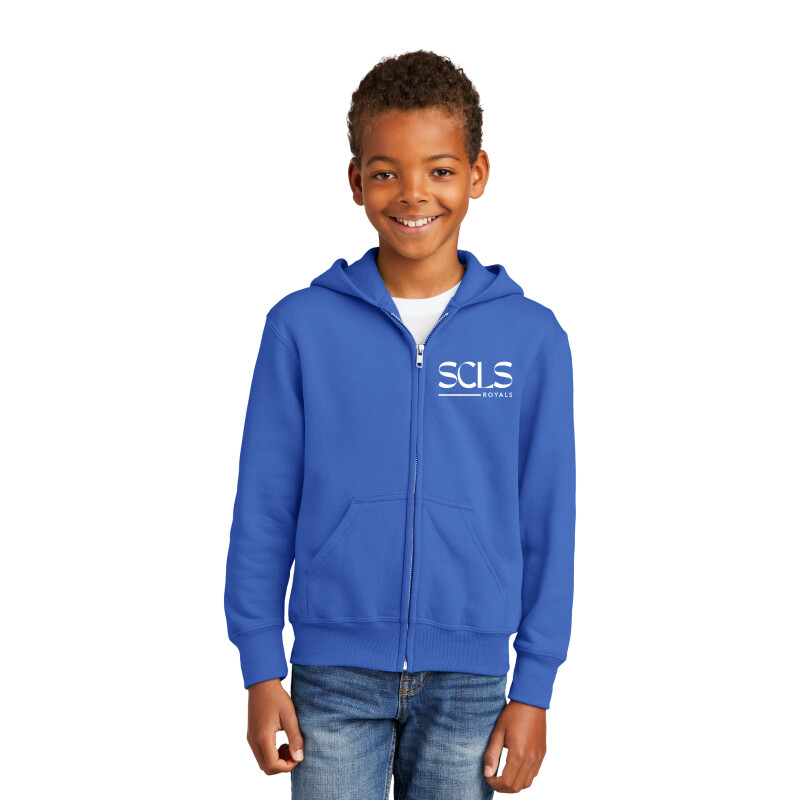 Youth Core Fleece Full-Zip Hooded Sweatshirt