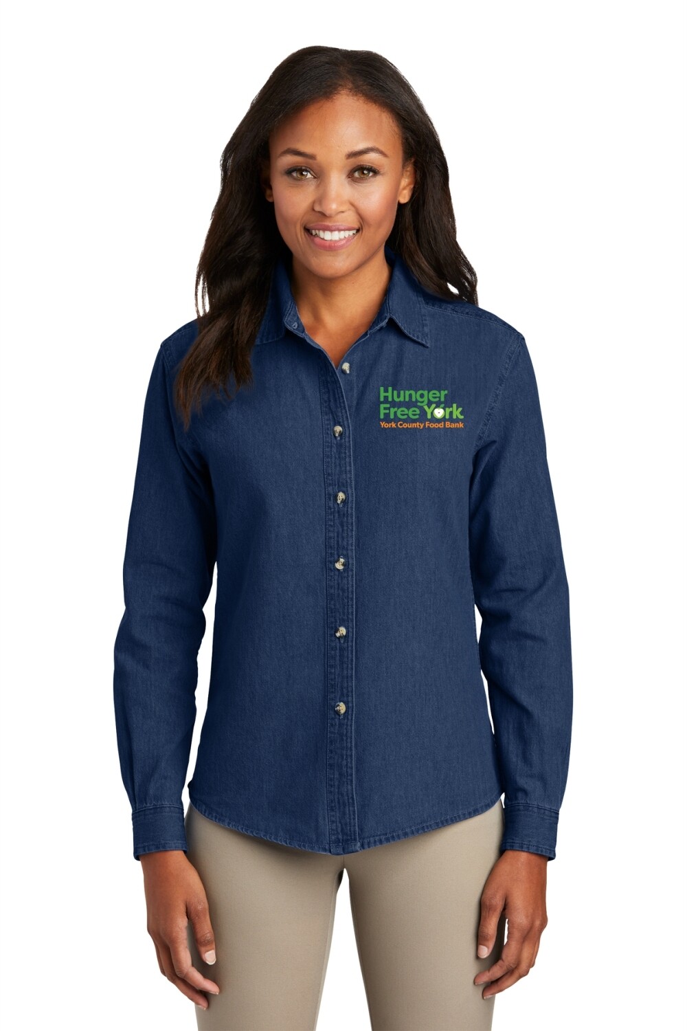 Ladies Long Sleeve Denim Shirt