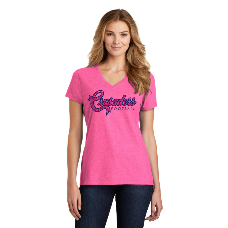 Breast Cancer Awareness - Ladies Fan Favorite Blend V-Neck Tee