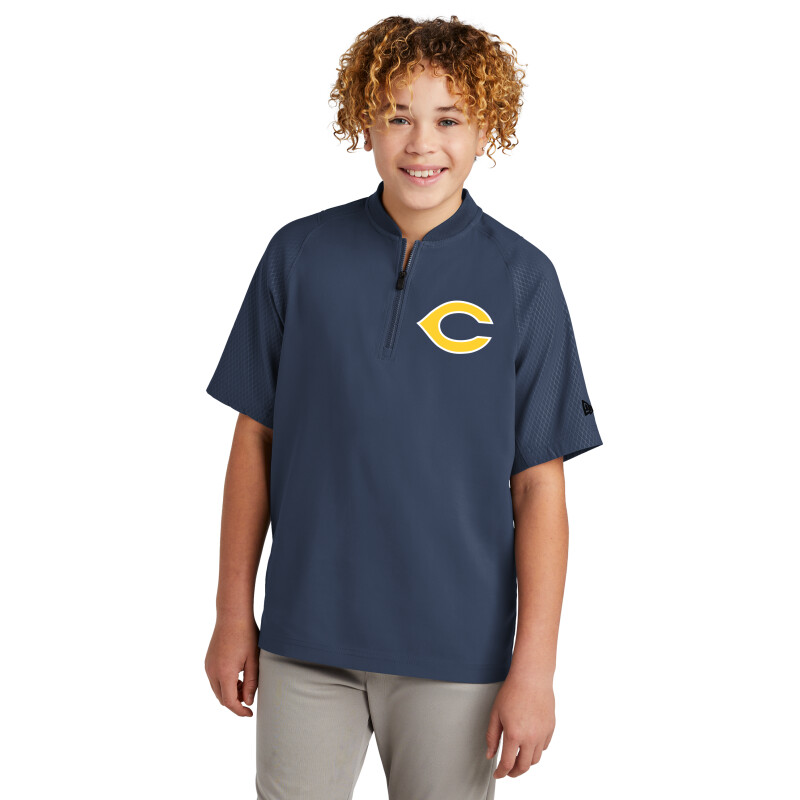 New Era® Youth Cage Short Sleeve 1/4-Zip Jacket