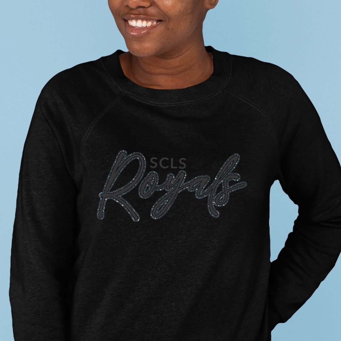 Unisex Sponge Fleece Raglan Sweatshirt - Puff &amp; Glitter Logo