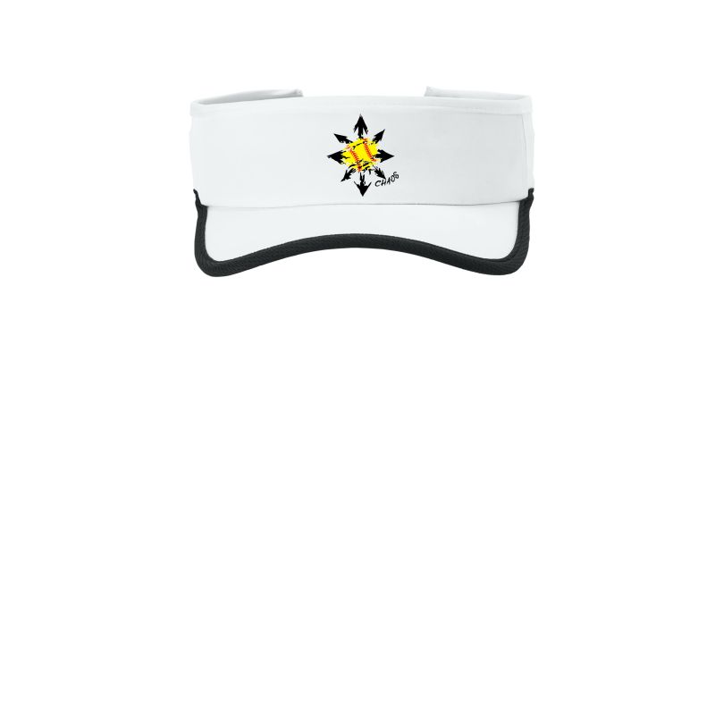 Sport-Tek® Repeat Visor, Color: White / Black
