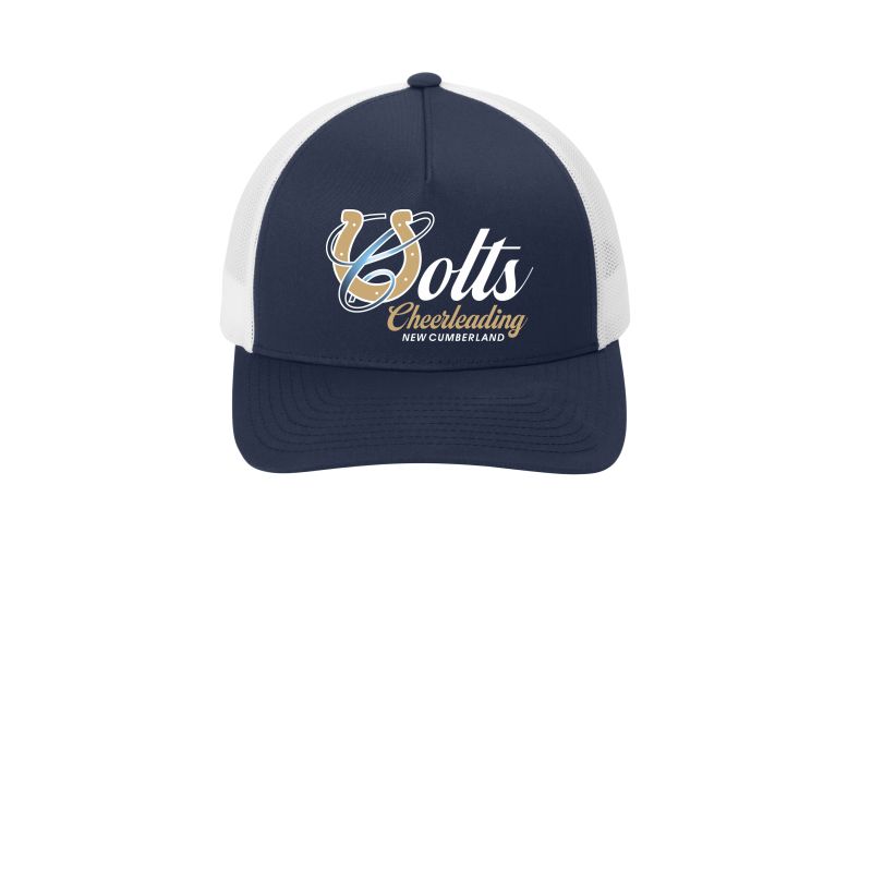 YP Classics Retro Trucker 5-Panel Cap, Color: True Navy / White