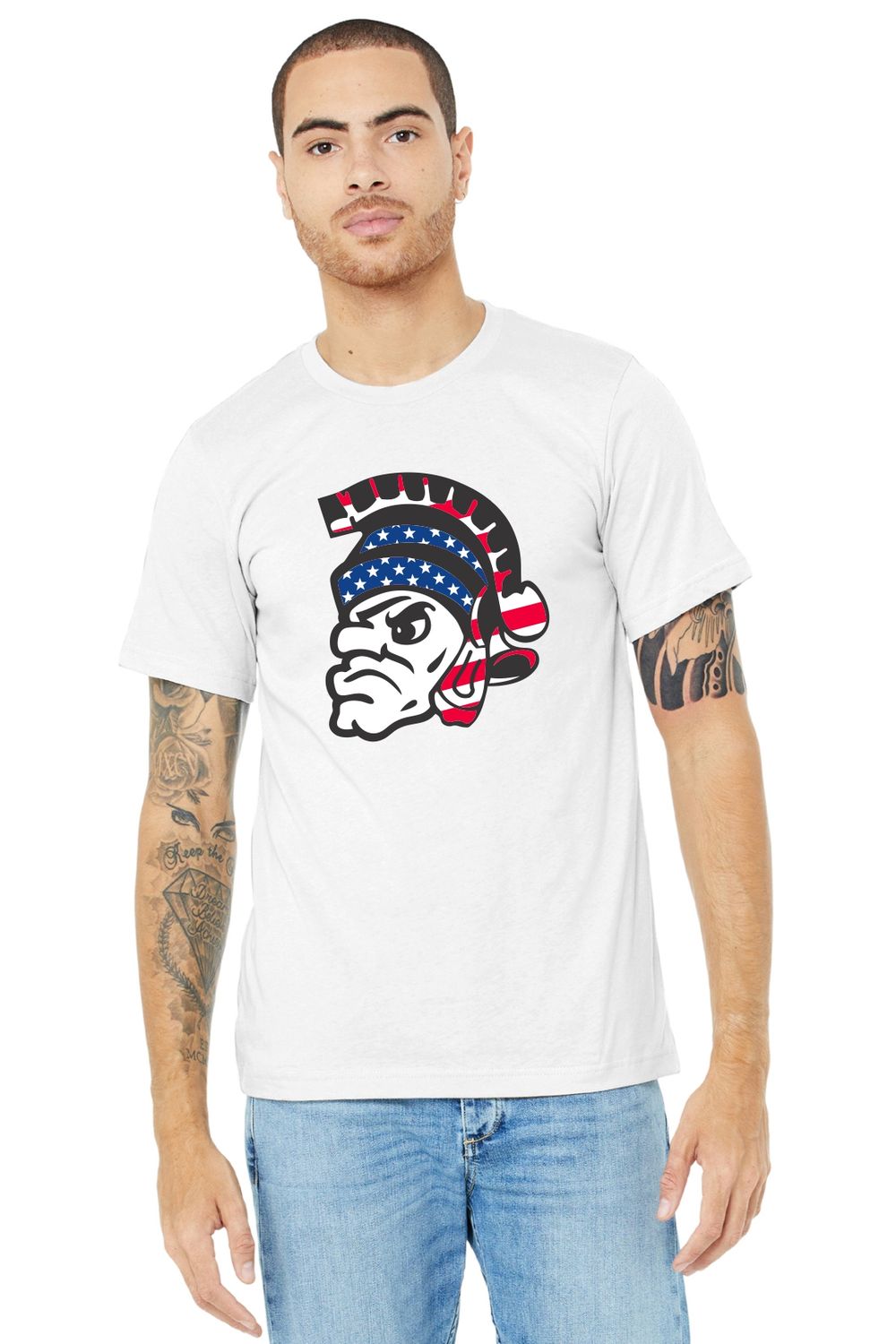 SPARTANS Patriotic Short Sleeve Tee