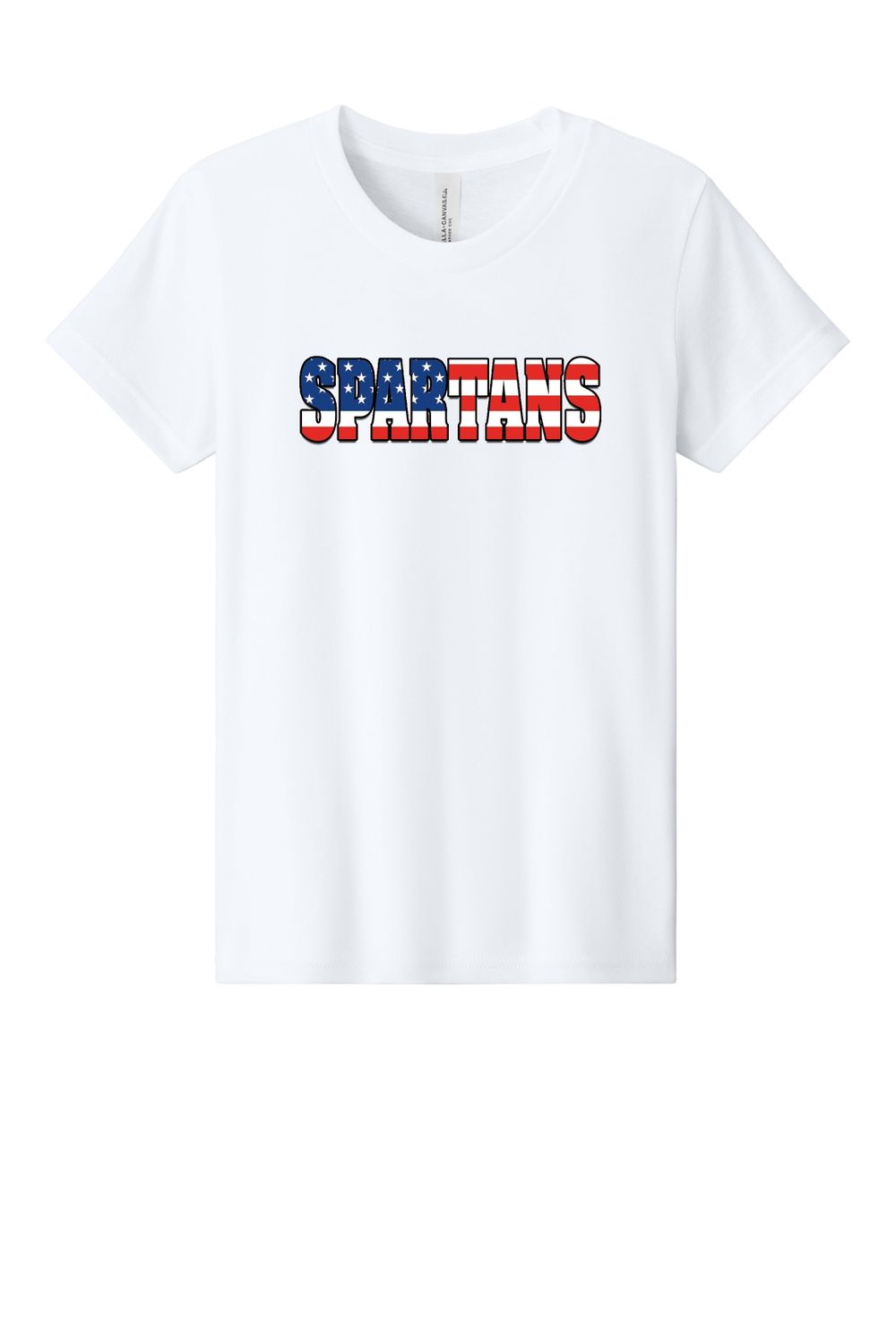 SPARTANS Patriotic YOUTH Short Sleeve Tee