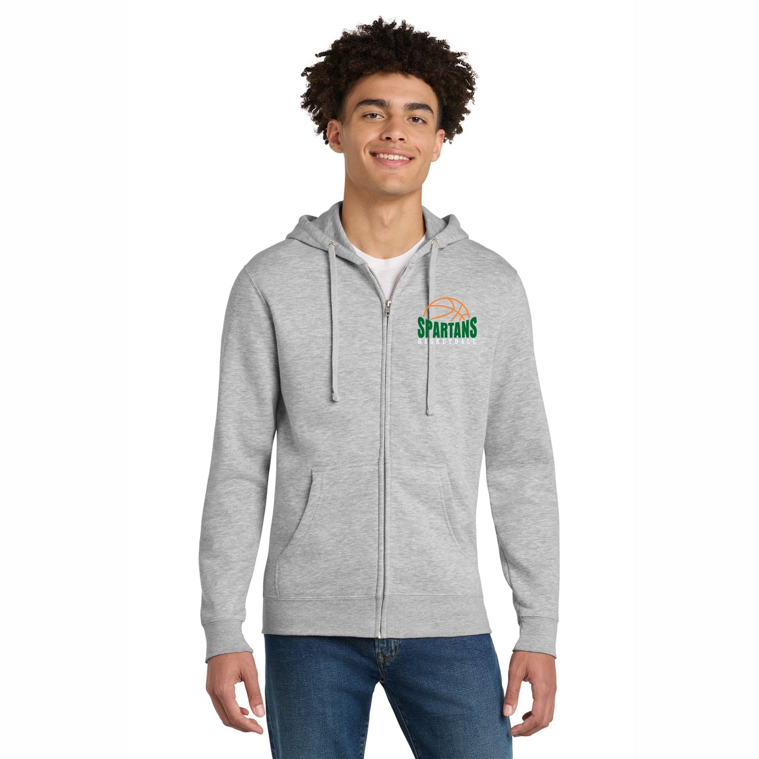 Adult Fleece Full-Zip Hoodie, Color: Athletic Heather