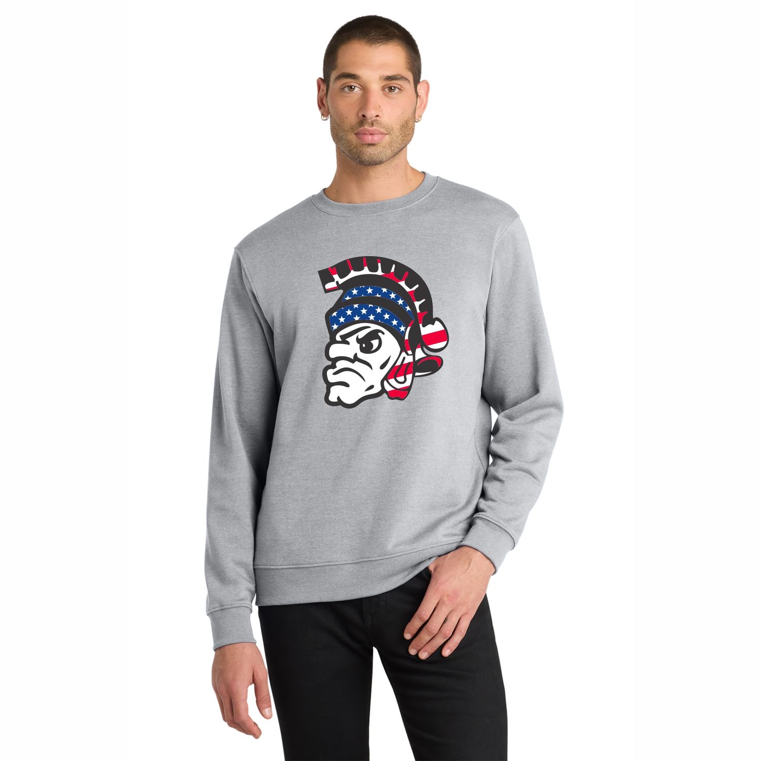 SPARTANS Patriotic Fleece Crewneck Sweatshirt