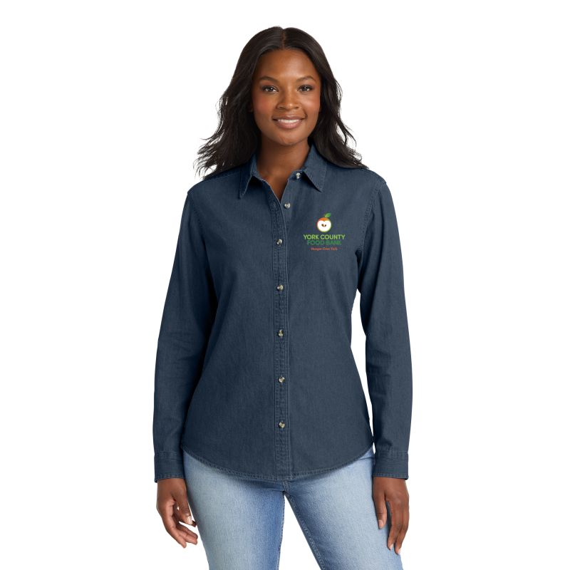 Ladies Long Sleeve Denim Shirt