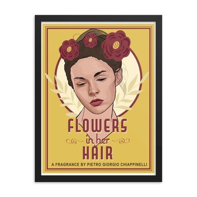 Flowers in her Hair Art Deco Vintage Framed Print (Free Shipping!)