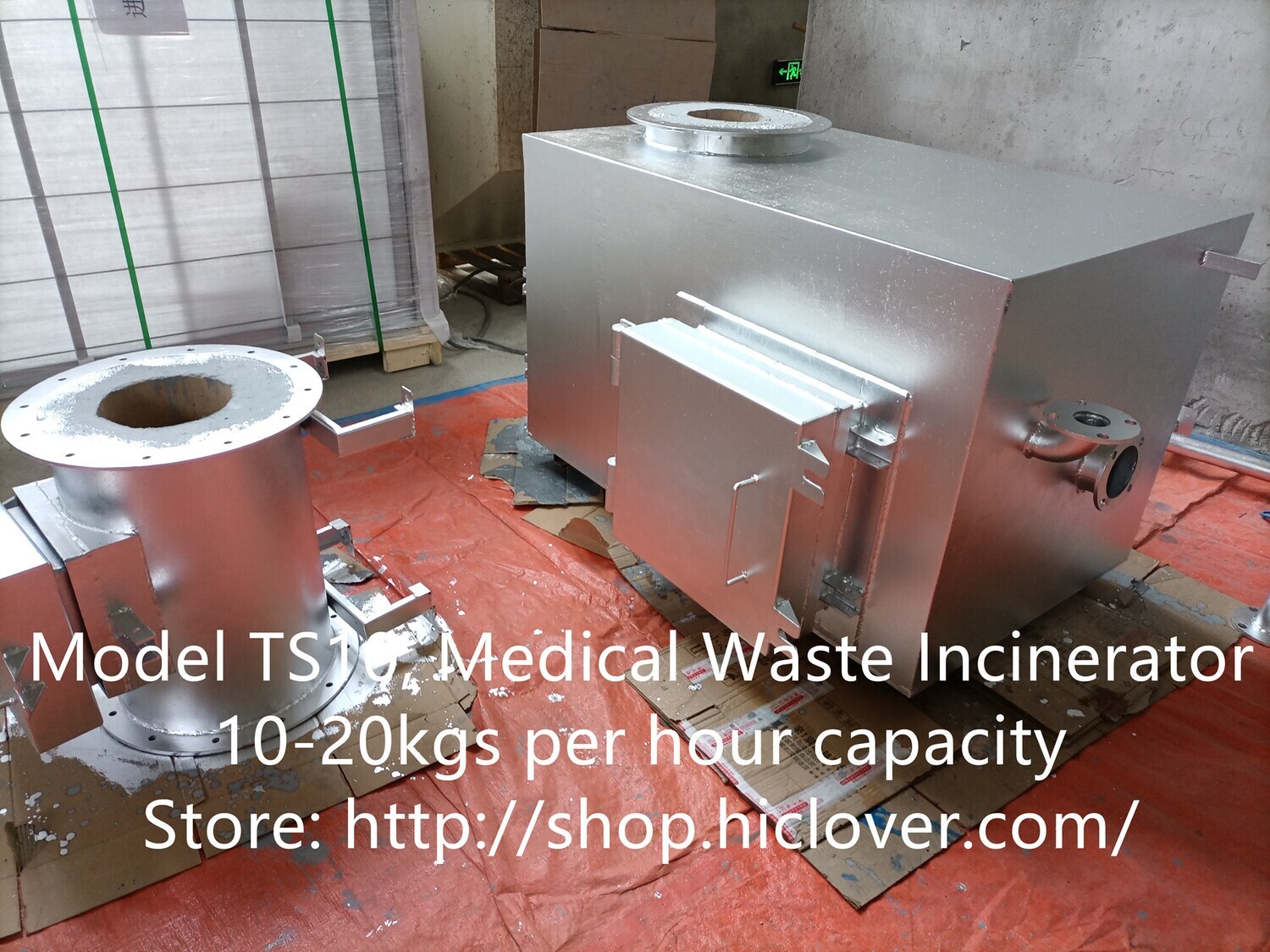 Model: TS10, Medical Waste Incinerator 10-20kgs per hour capacity