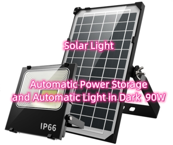 Solar Light Automatic power storage and Automatic light in dark  90W